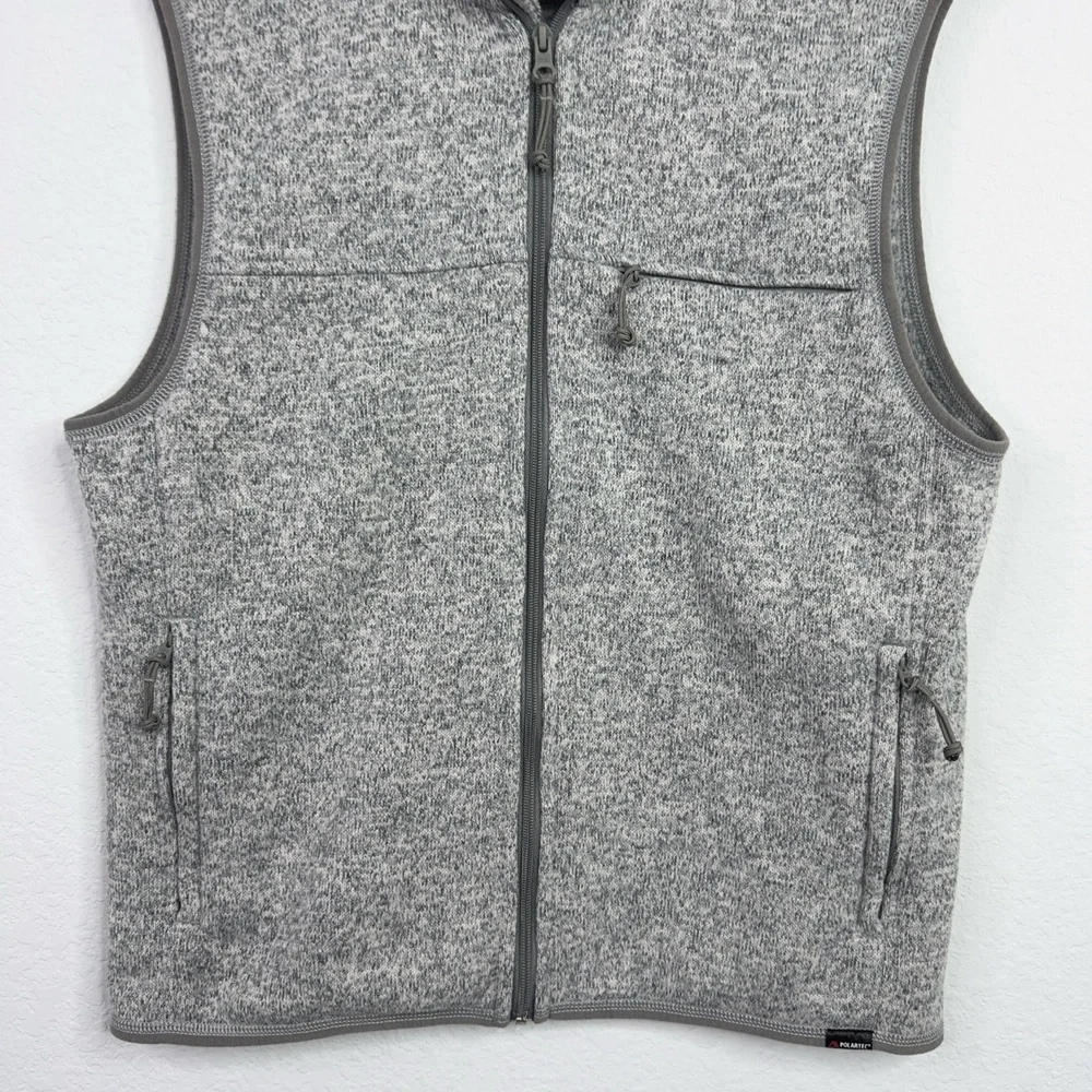 J.Crew Nordic Vest Men L Grey Polartec Fleece Outdoor Hiking Gorpcore Athleisure